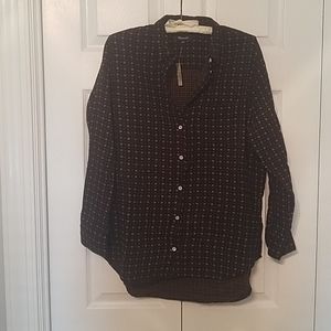 NWT Madewell Navy Boyfriend Button-up